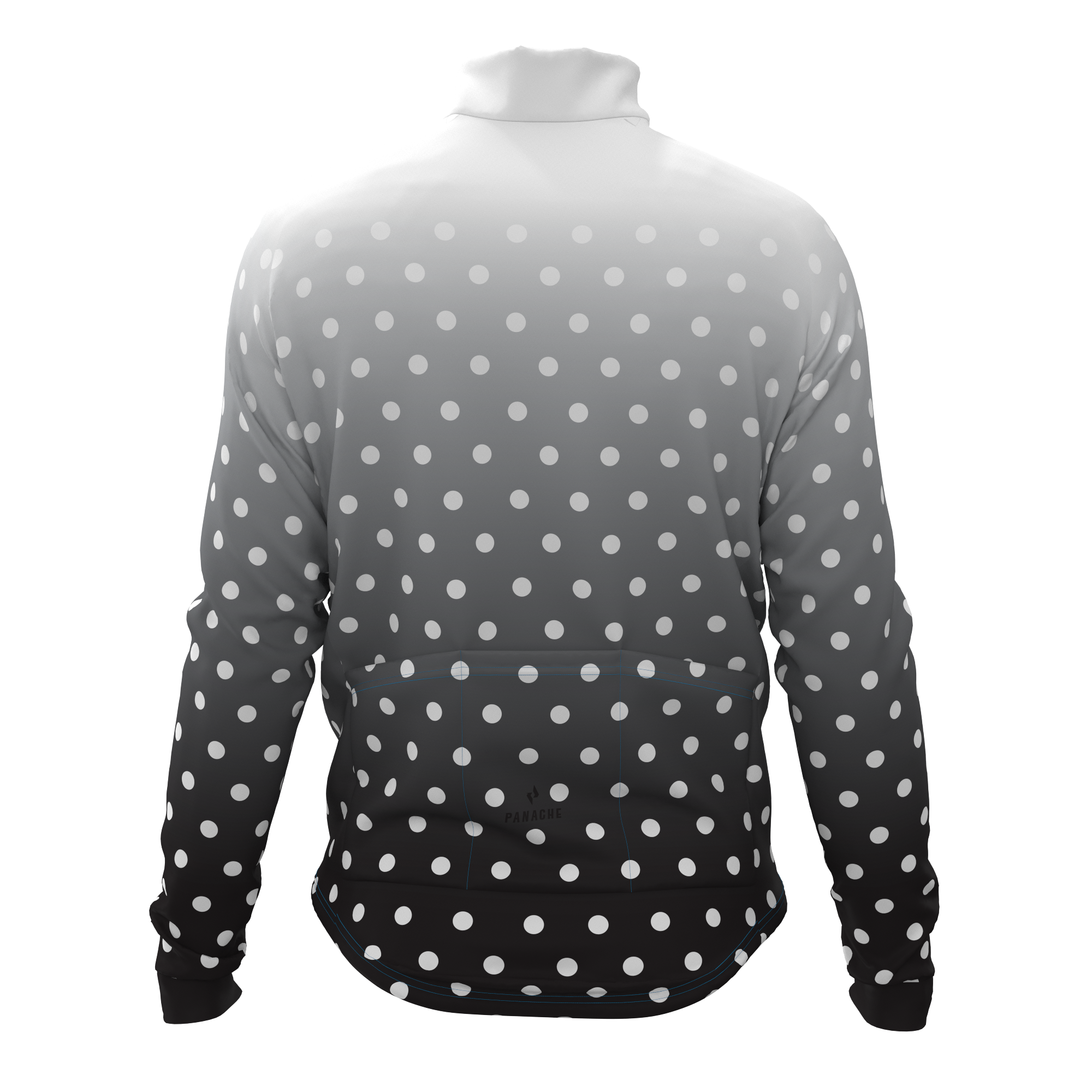 M's and W's Pro Thermal Jacket - Black & White Fade Dots