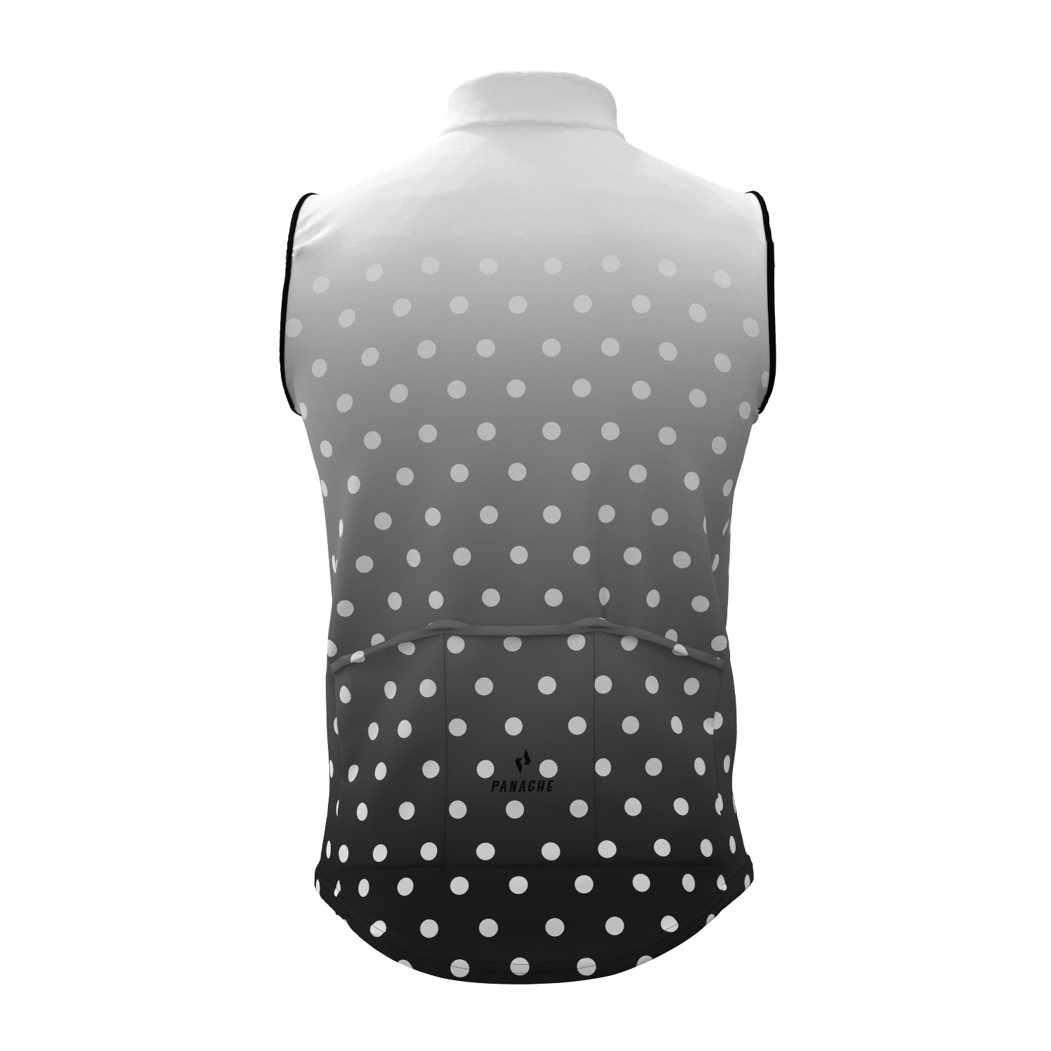 M's and W's Pro Thermal Vest - Black & White Fade Dots