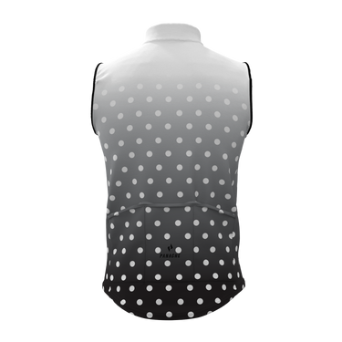M's and W's Pro Thermal Vest - Black & White Fade Dots