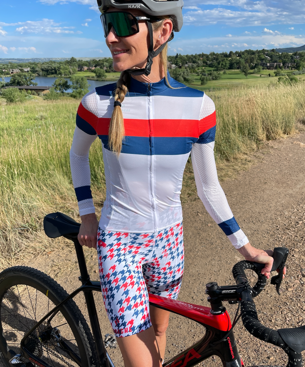 Long sleeve online cycling jersey retro