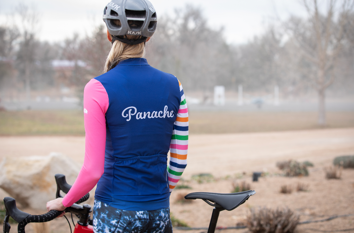 W s Pro THERMAL Long Sleeve Jersey STRIPES Panache Cyclewear Co