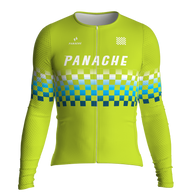 M's & W's LS Speed Performance Air Jersey - Checkered Neon Lime
