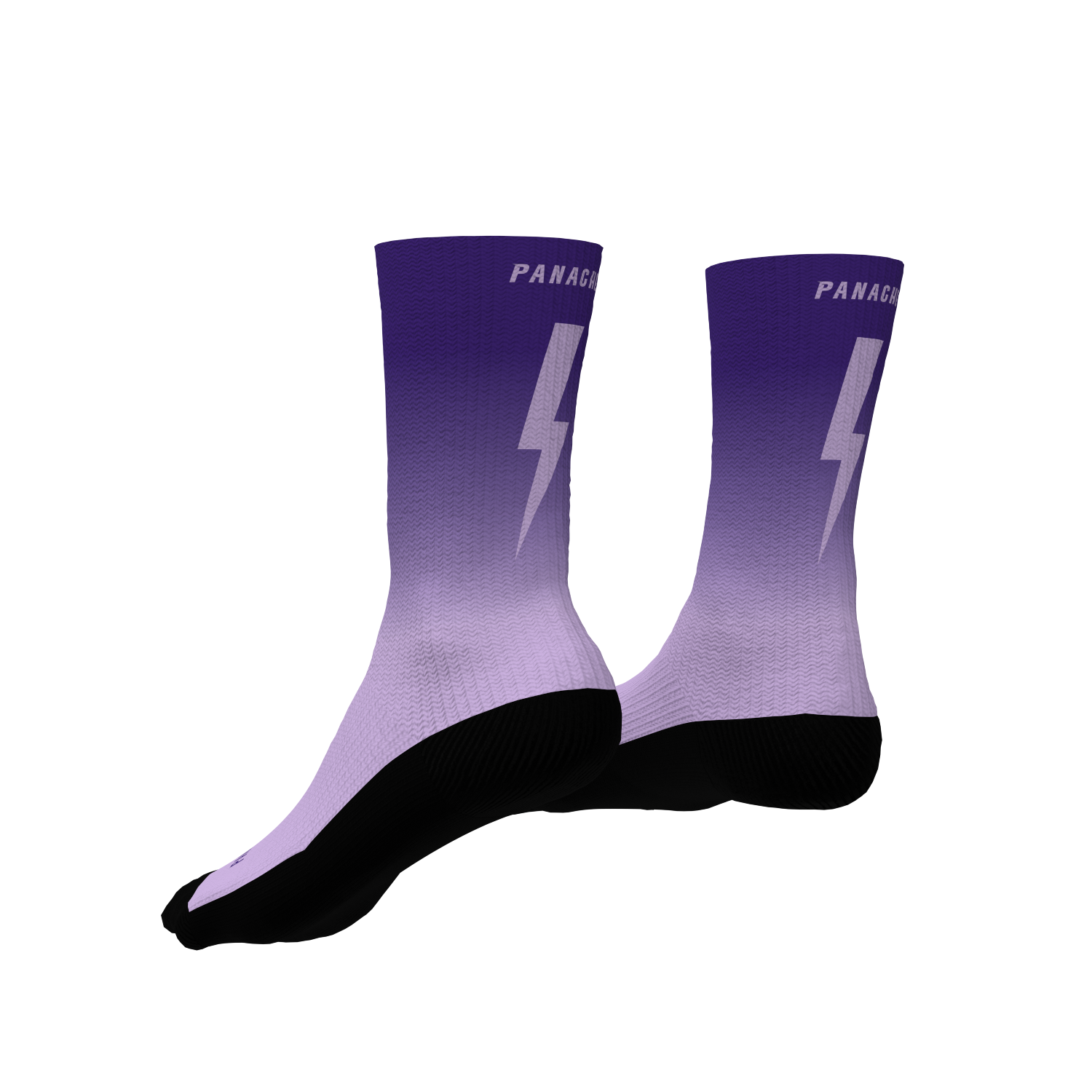 Pro 6" Sock - Purple Bolts