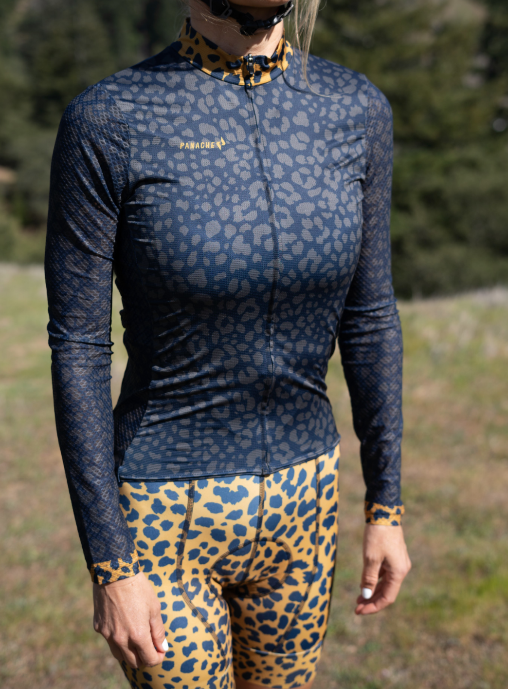 W's Cheetah Blue Pro AIR  Long Sleeve Jersey